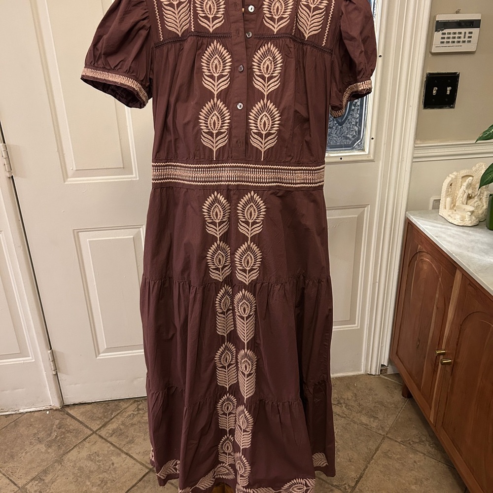 Bohme Siya embroidered dress In Lavender size Small